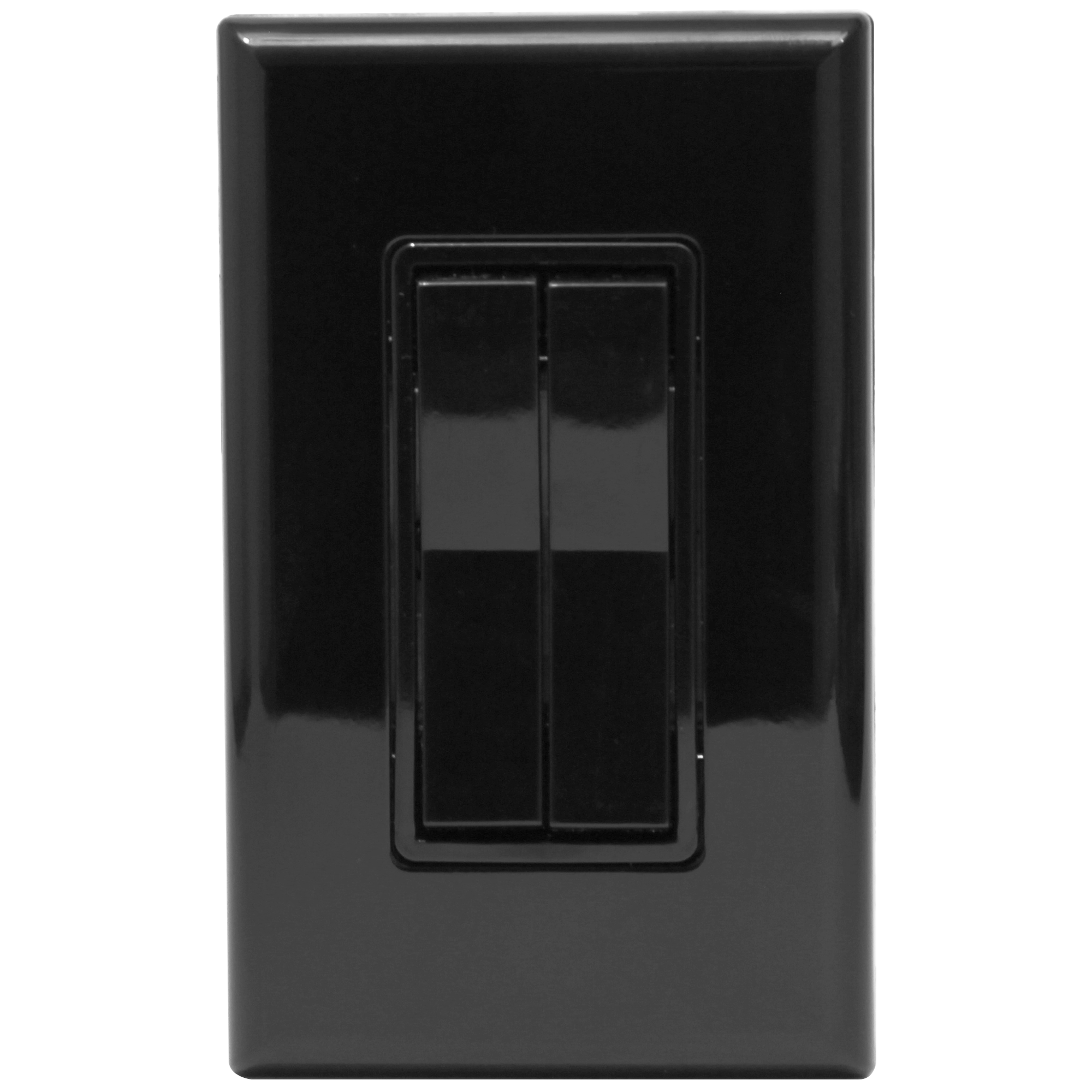 wireless light switch black dual rocker